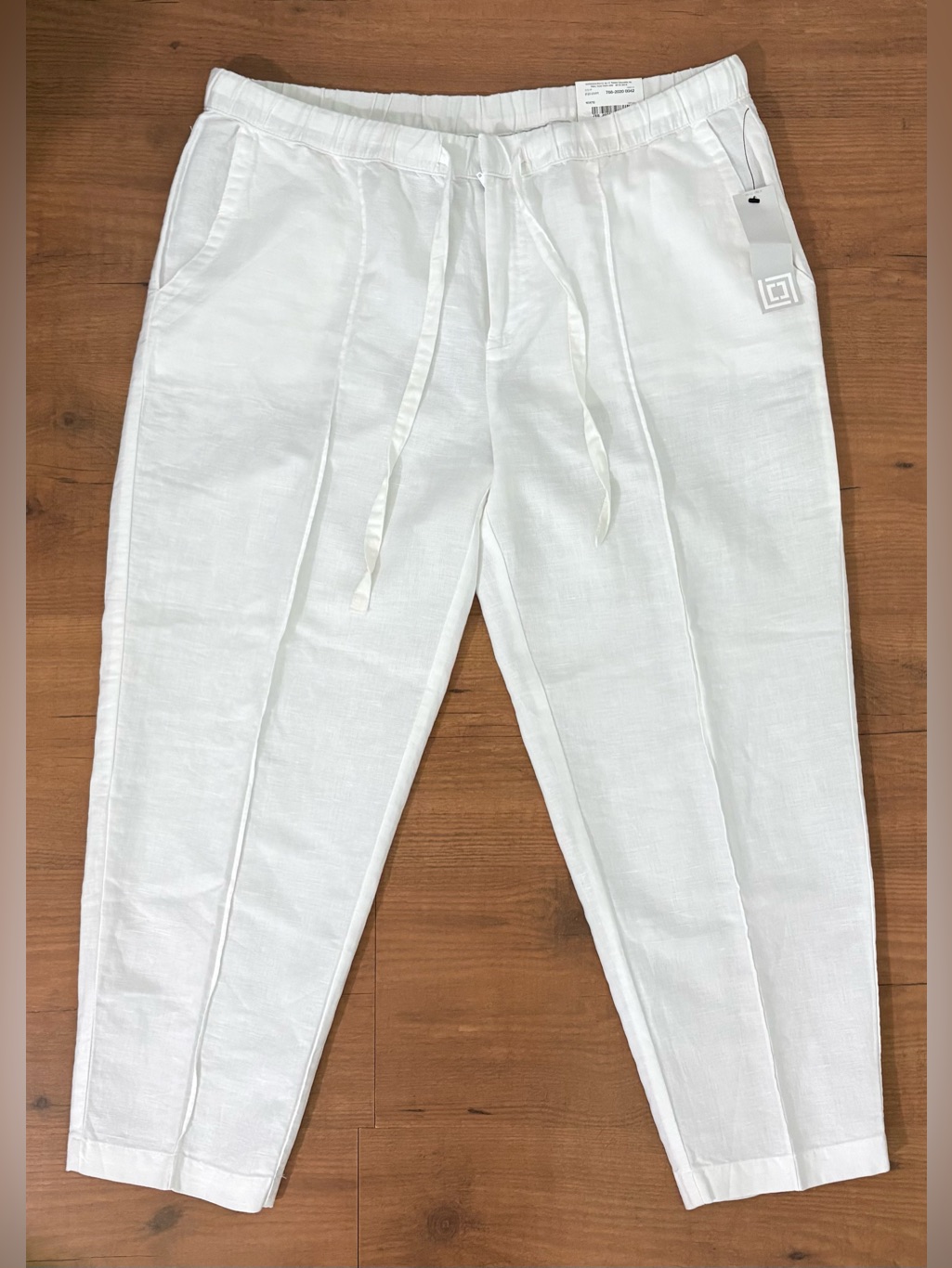 Liz Claiborne White Linen Blend Drawstring Pants Nwt Size : Mp